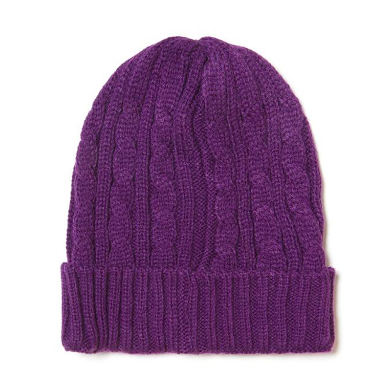 ニットキャップ パープル